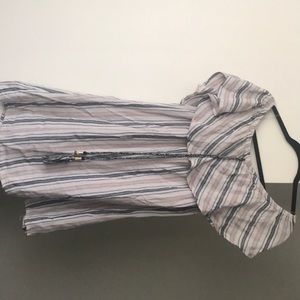 Off the shoulder striped dress